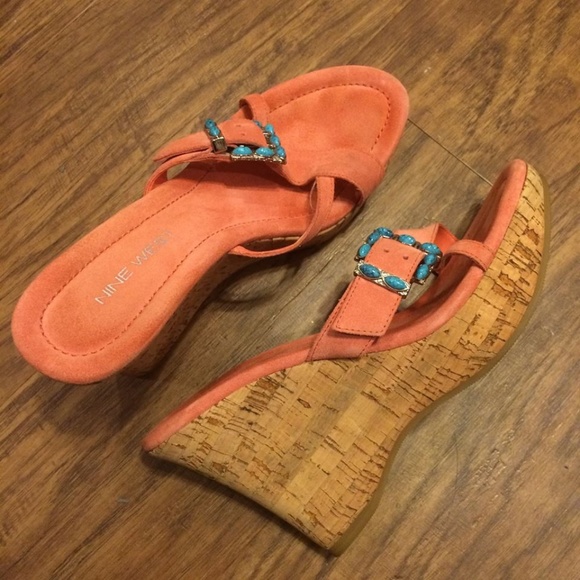 Nine West Shoes - Nine West Size 7 Cork Wedge Sandals